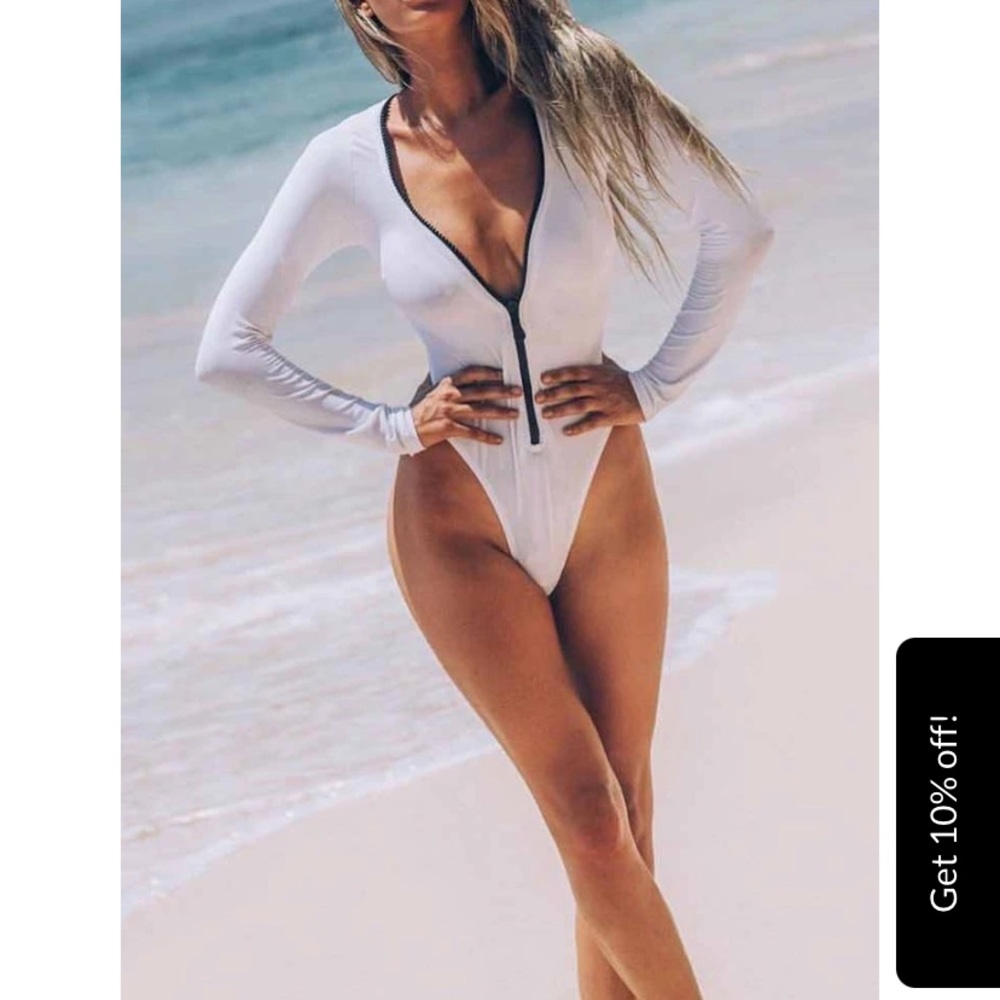 White bathing suit